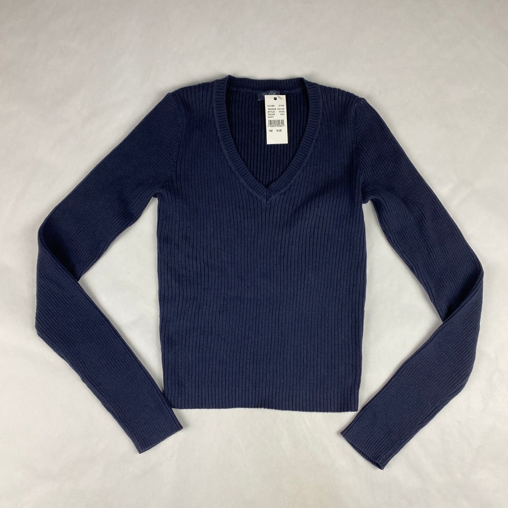NWT Pacsun John Galt Sweater Women's One Size Ribbed V-Neck Cropped